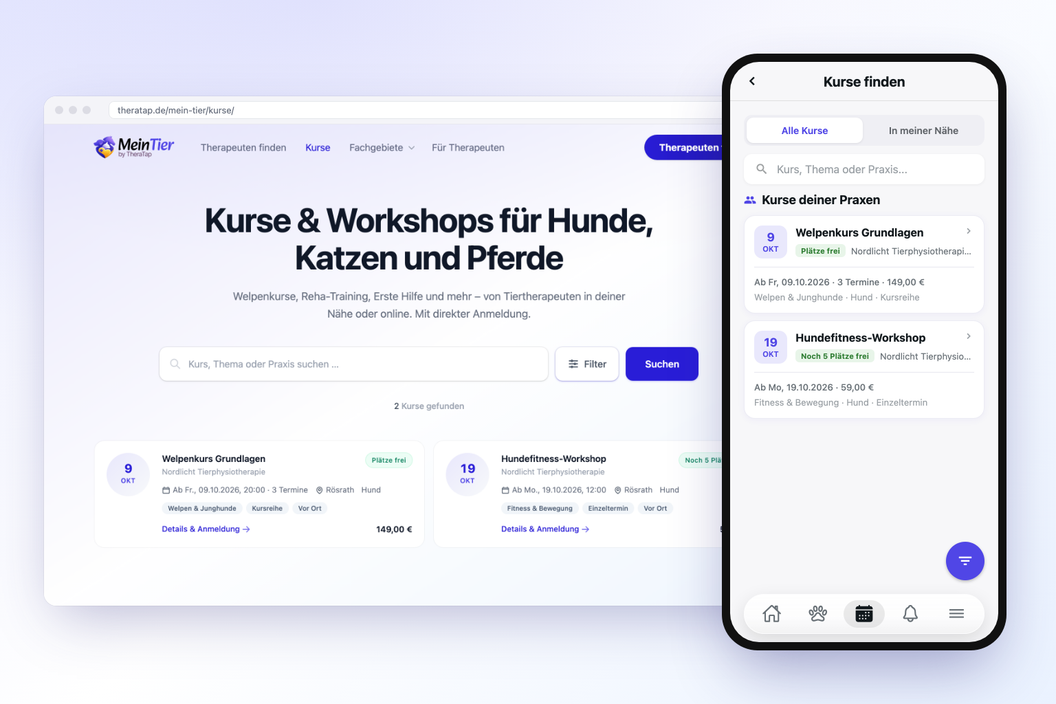 New in TheraTap: Courses & Workshops – now on request