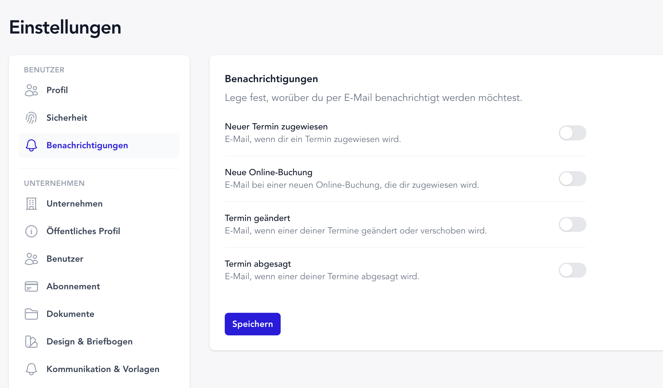 My Notifications: appointment updates by email