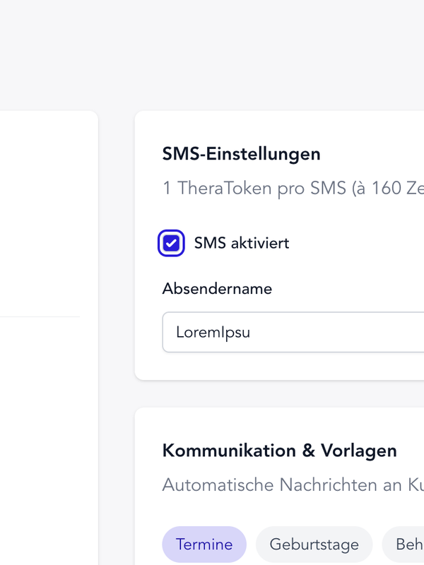 SMS reminders