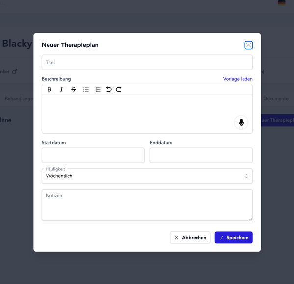 Treatment Plan Creation