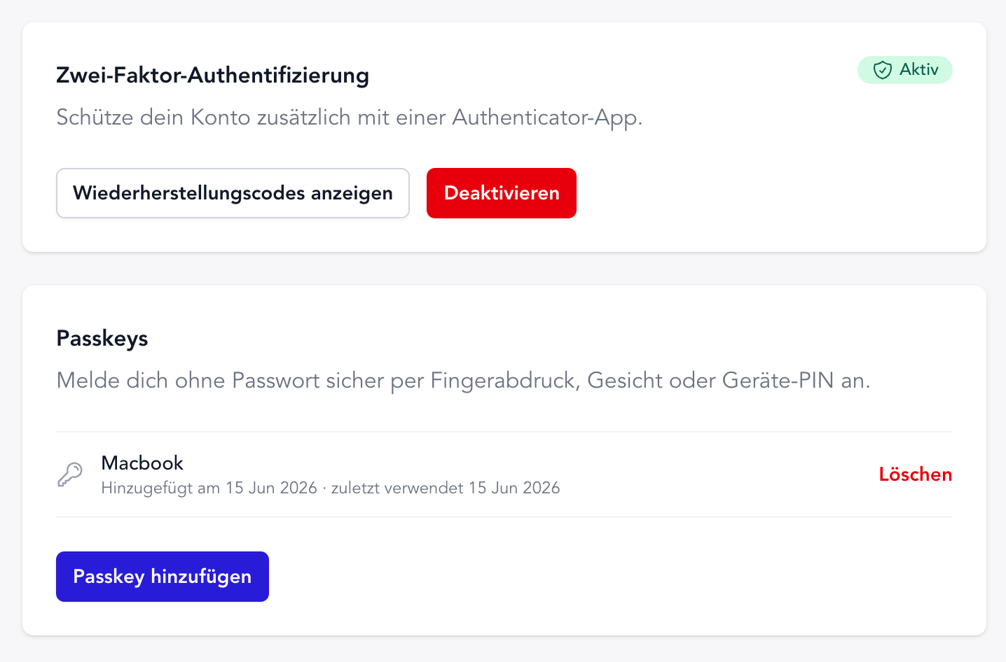 More Security: Two-Factor Authentication & Passkeys