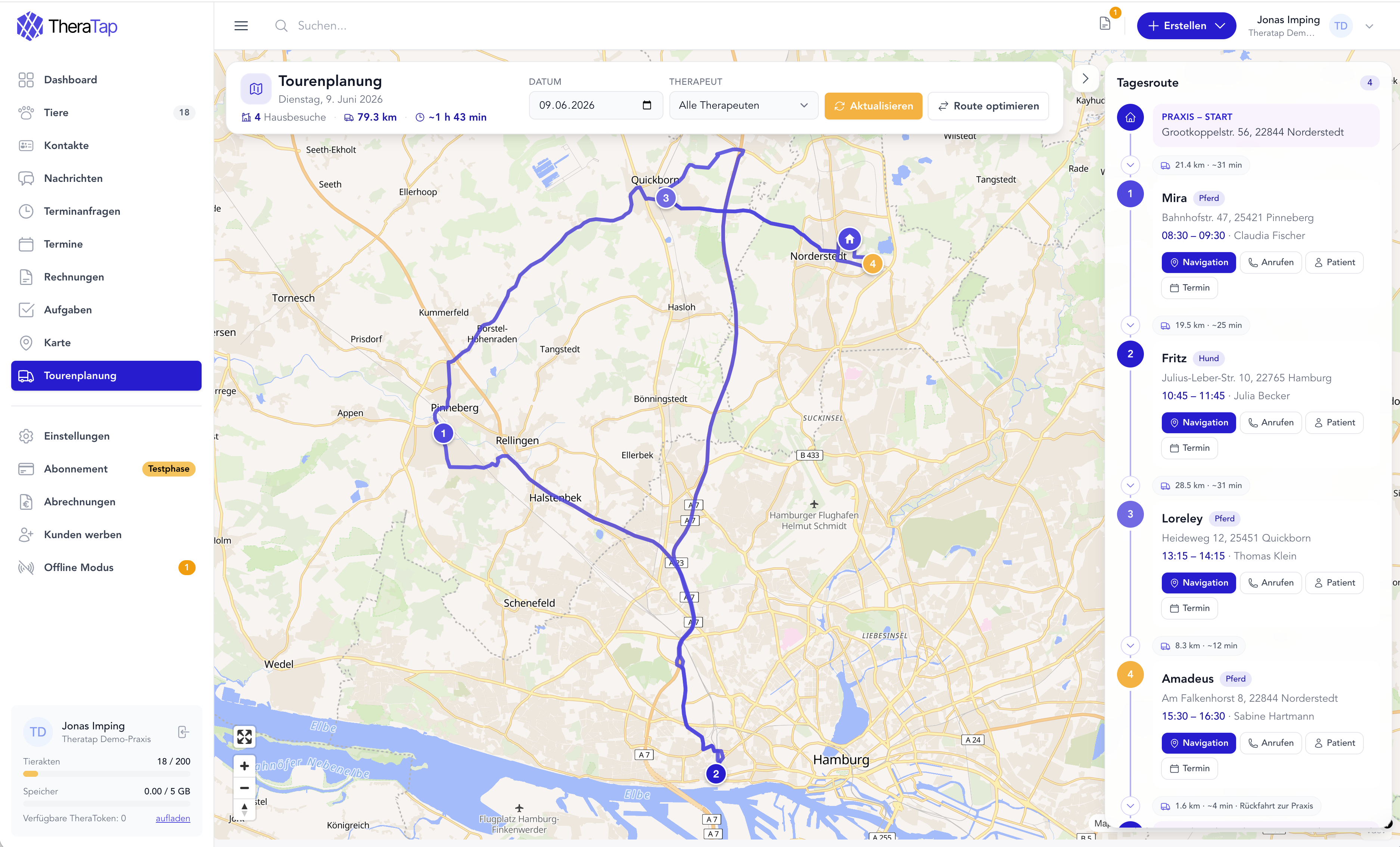 Tour Planning in TheraTap — Now Even Better
